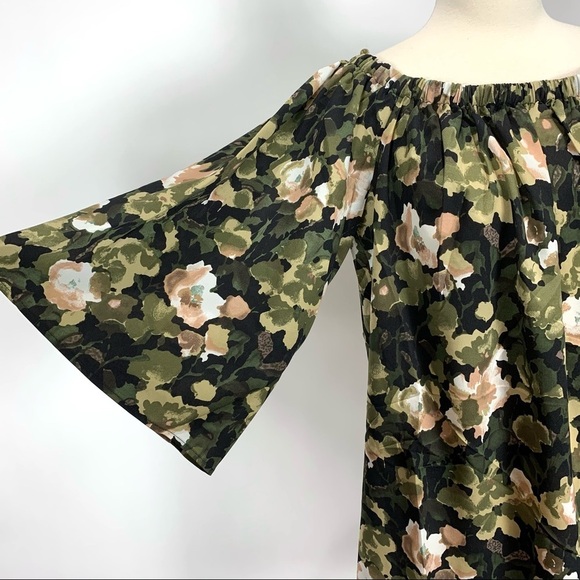 French Connection Adeline Dream Crepe Dress bell sleeves - Picture 2 of 6